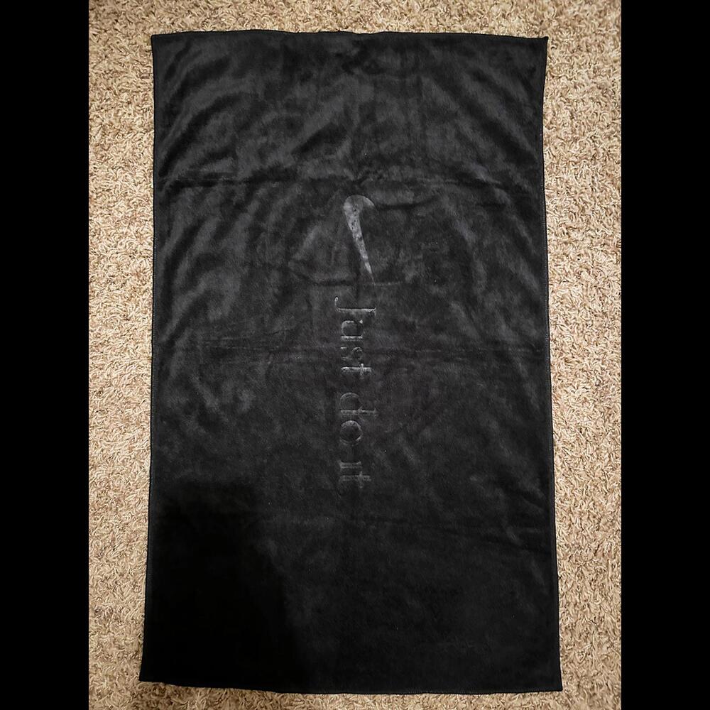 Nike Golf Just Do It Black Microfiber Towel